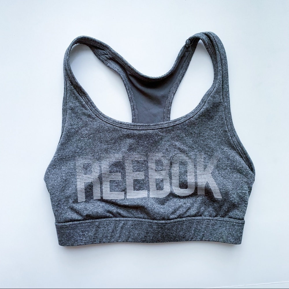 Reebok Racerback Gray Sports Bra, XS